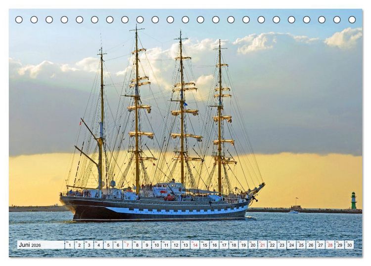 Produktbild: Die HANSE SAIL Das gro&szlig;e Seglertreffen in Rostock (Tischkalender 2026 DIN A5 quer), CALVENDO Monatskalender