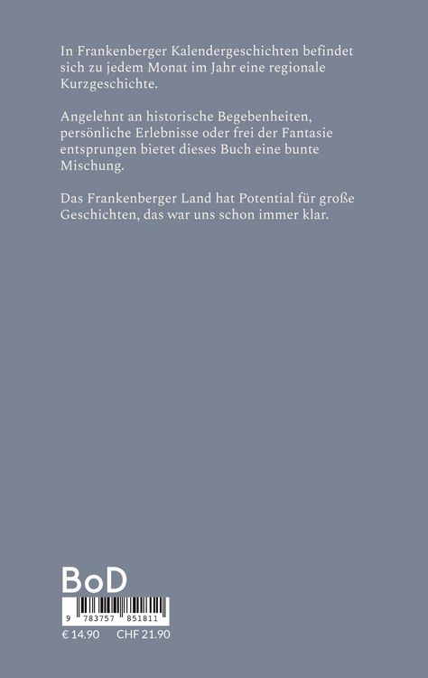 Produktbild: Frankenberger Kalendergeschichten