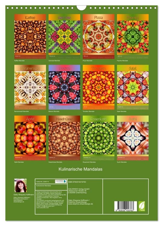 Produktbild: Kulinarische Mandalas (Wandkalender 2026 DIN A3 hoch), CALVENDO Monatskalender