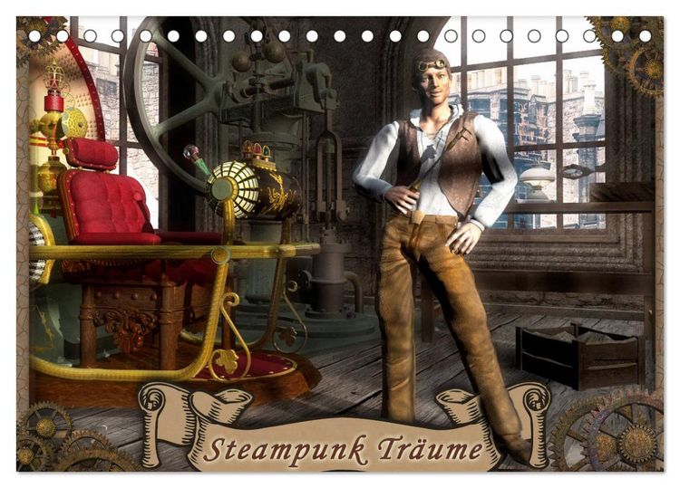 Produktbild: Steampunk Tr&auml;ume (Tischkalender 2026 DIN A5 quer), CALVENDO Monatskalender