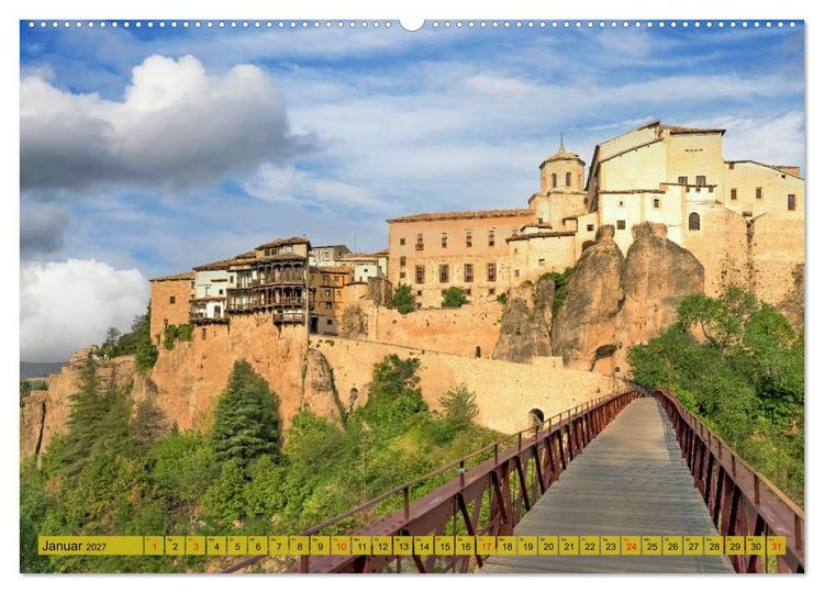Produktbild: Die h&auml;ngenden H&auml;user von Cuenca (Wandkalender 2027 DIN A2 quer), CALVENDO Monatskalender