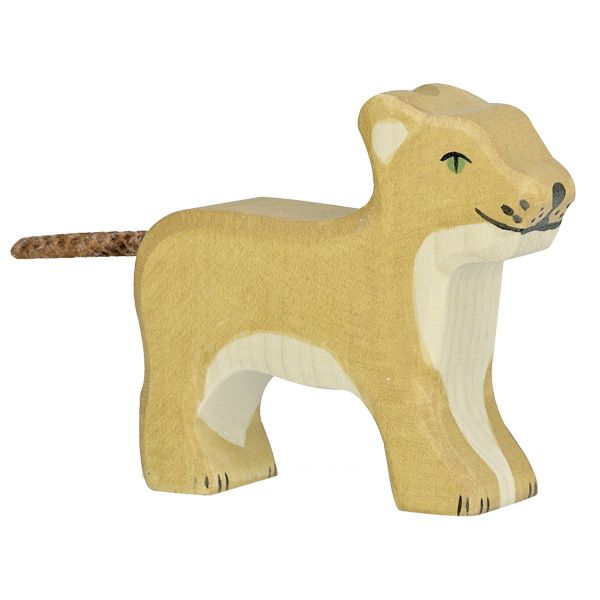 Produktbild: Holztiger L&ouml;we, klein, stehend, Holz