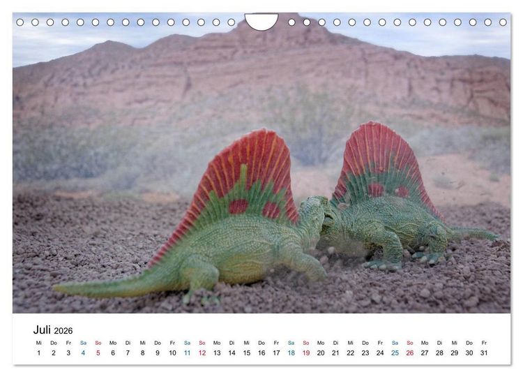 Produktbild: Faszination Urzeit - wenn Spielzeugdinos zum Leben erwachen (Wandkalender 2026 DIN A4 quer), CALVENDO Monatskalender