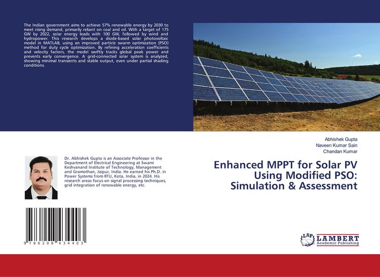 Produktbild: Enhanced MPPT for Solar PV Using Modified PSO: Simulation & Assessment