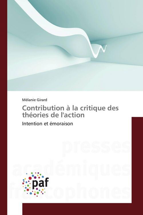 Produktbild: Contribution &agrave; la critique des th&eacute;ories de l'action