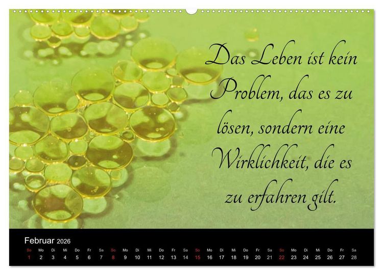 Produktbild: Mit Spr&uuml;chen und Weisheiten durch&acute;s Jahr (hochwertiger Premium Wandkalender 2026 DIN A2 quer), Kunstdruck in Hochglanz