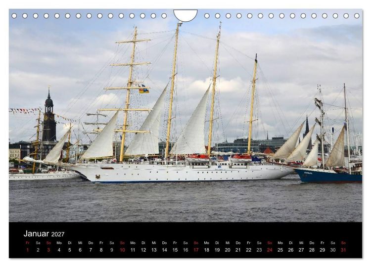Produktbild: Auslaufparade des Hamburger Hafengeburtstages (Wandkalender 2027 DIN A4 quer), CALVENDO Monatskalender