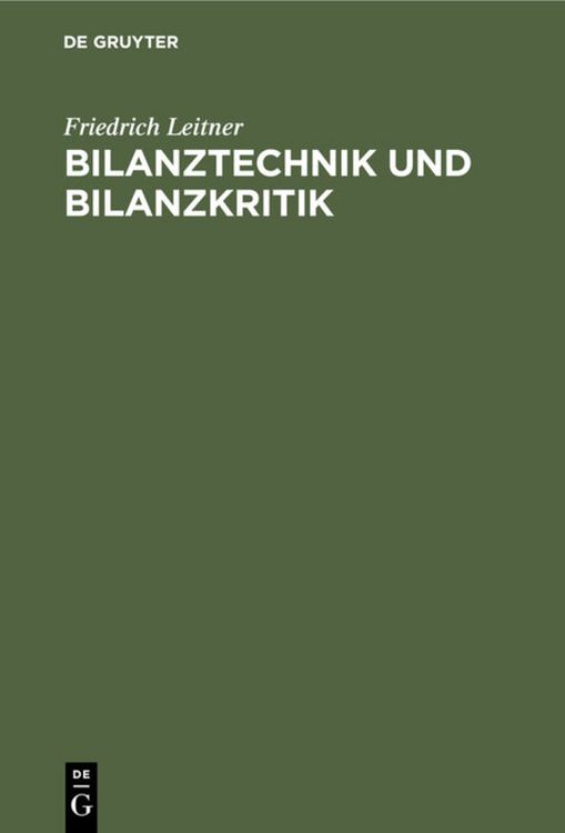Produktbild: Bilanztechnik und Bilanzkritik