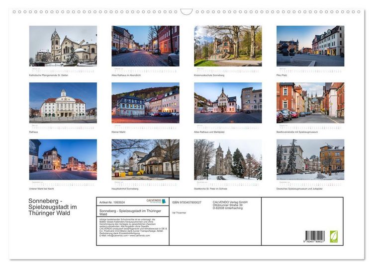 Produktbild: Sonneberg - Spielzeugstadt im Th&uuml;ringer Wald (Wandkalender 2026 DIN A2 quer), CALVENDO Monatskalender