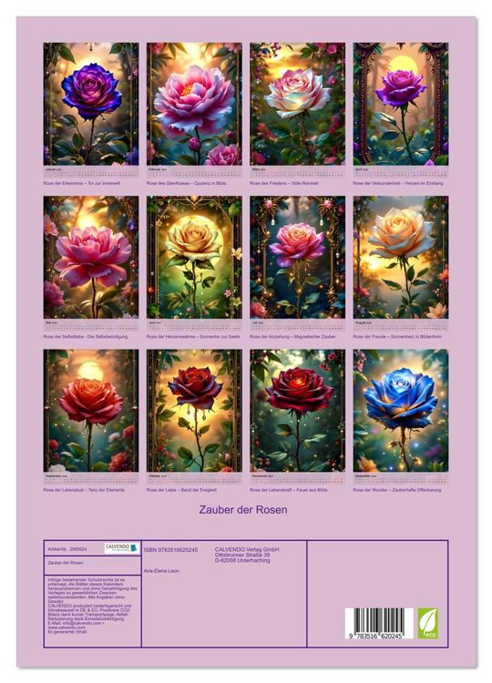 Produktbild: Zauber der Rosen (Wandkalender 2026 DIN A3 hoch), CALVENDO Monatskalender