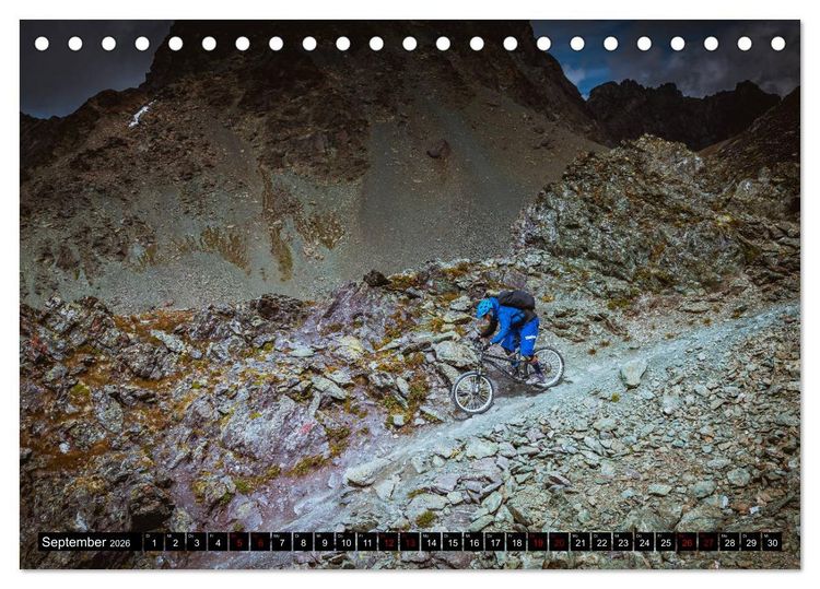 Produktbild: Downhill Action (Tischkalender 2026 DIN A5 quer), CALVENDO Monatskalender