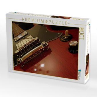 Produktbild: CALVENDO Puzzle Rote E-Gitarre - Closeup | 1000 Teile Lege-Gr&ouml;&szlig;e 64x48cm Foto-Puzzle f&uuml;r gl&uuml;ckliche Stunden