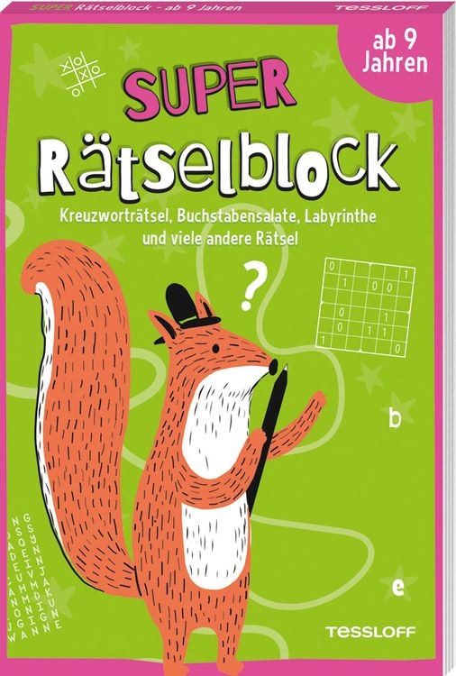 Produktbild: Super R&auml;tselblock ab 9 Jahren.Kreuzwortr&auml;tsel, Buchstabensalate, Labyrinthe und viele andere R&auml;tsel