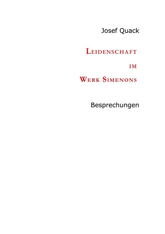 Produktbild: Leidenschaft im Werk Simenons