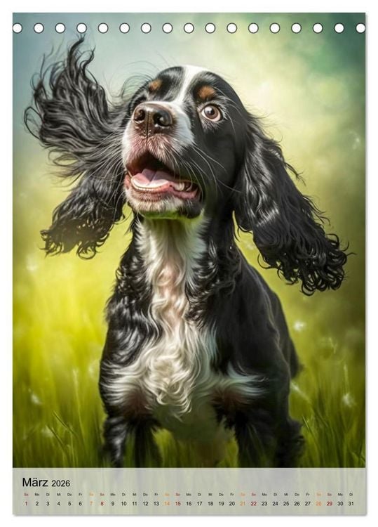 Produktbild: Cocker Spaniel - ein Hund f&uuml;r die Familie (Tischkalender 2026 DIN A5 hoch), CALVENDO Monatskalender
