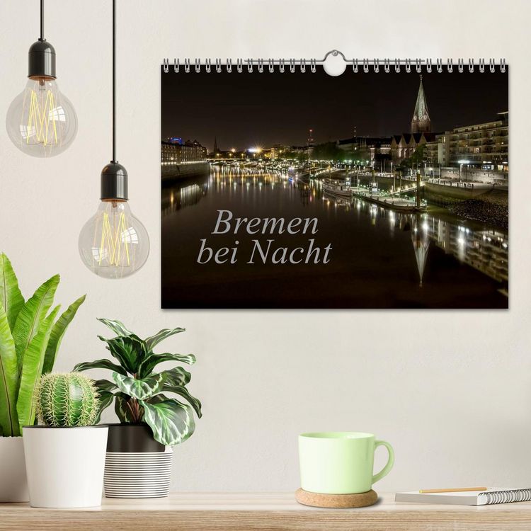 Produktbild: Bremen bei Nacht (Wandkalender 2026 DIN A4 quer), CALVENDO Monatskalender