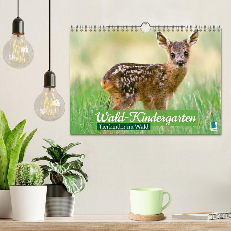 Produktbild: Wald-Kindergarten: Tierkinder im Wald (Wandkalender 2026 DIN A4 quer), CALVENDO Monatskalender