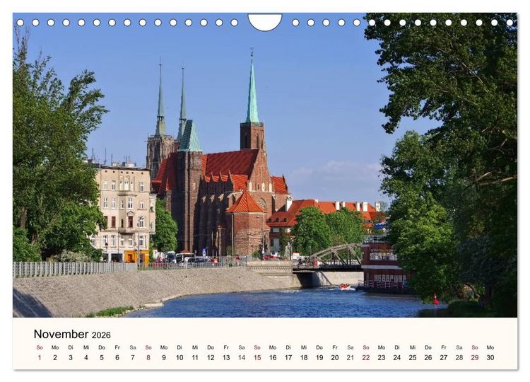 Produktbild: Die Dominsel - Historisches Zentrum der Stadt Breslau (Wandkalender 2026 DIN A4 quer), CALVENDO Monatskalender