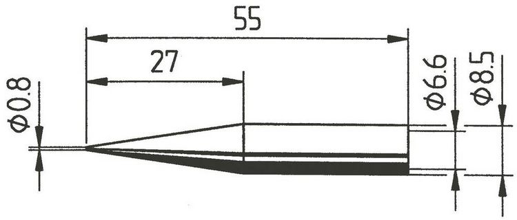 Produktbild: Ersa 842 SD L&ouml;tspitze Bleistiftform, verl&auml;ngert Spitzen-Gr&ouml;&szlig;e 0.8mm Inhalt 1St.