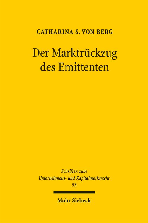 Produktbild: Der Marktr&uuml;ckzug des Emittenten