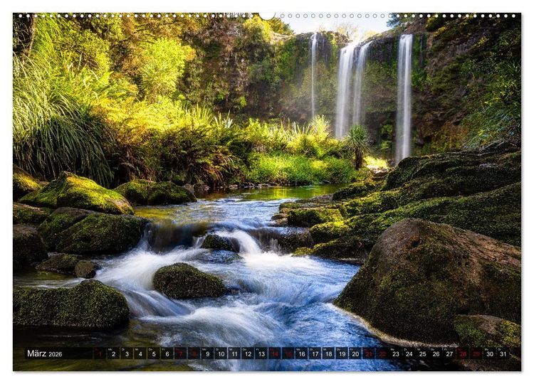 Produktbild: Der Norden Neuseelands: Vulkane, Wasserf&auml;lle und imposante Str&auml;nde (Wandkalender 2026 DIN A2 quer), CALVENDO Monatskalender