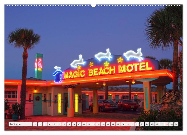 Produktbild: American Motels - Nostalgie mit Neon (Wandkalender 2026 DIN A2 quer), CALVENDO Monatskalender