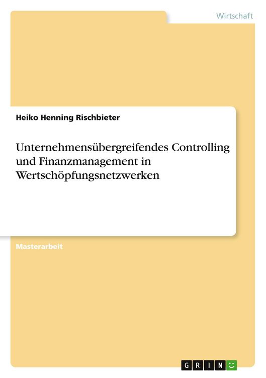 Produktbild: Unternehmens&uuml;bergreifendes Controlling und Finanzmanagement in Wertsch&ouml;pfungsnetzwerken