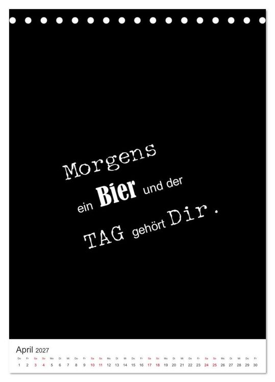 Produktbild: SPRUCH-Beutel voller Spr&uuml;che rund ums TRINKEN (Tischkalender 2027 DIN A5 hoch), CALVENDO Monatskalender