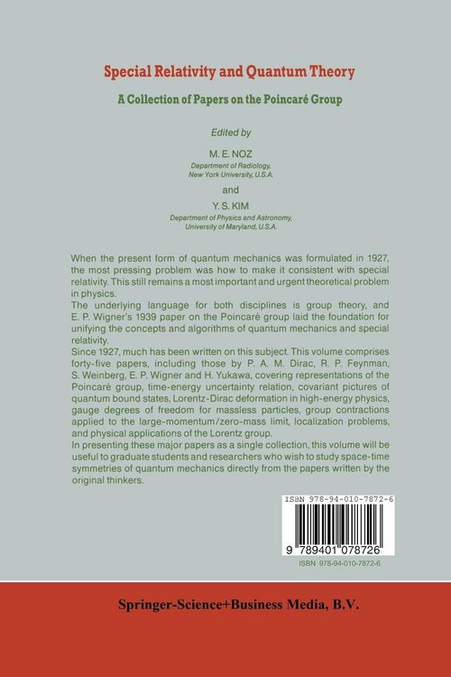 Produktbild: Special Relativity and Quantum Theory