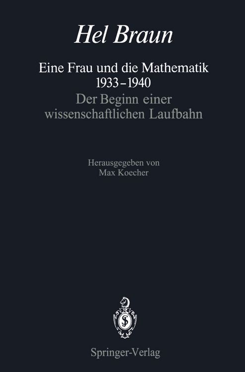 Produktbild: Eine Frau und die Mathematik 1933&ndash;1940