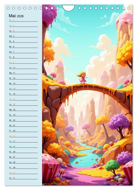 Produktbild: Traumreise ins Abenteuerland - Planer f&uuml;r Kinder (Wandkalender 2026 DIN A4 hoch), CALVENDO Monatskalender