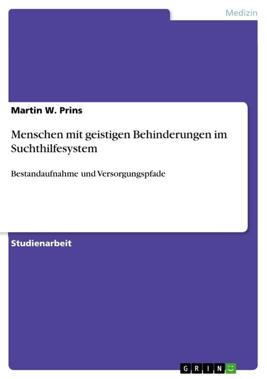Produktbild: Menschen mit geistigen Behinderungen im Suchthilfesystem