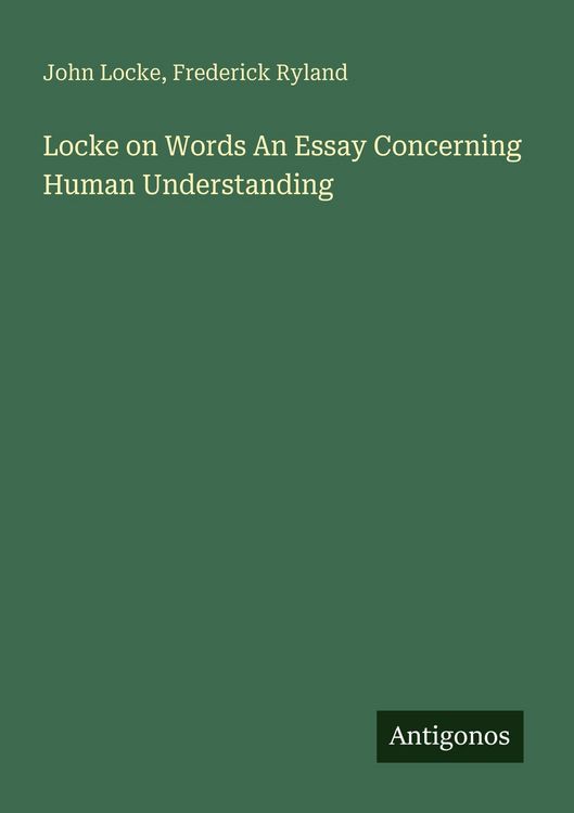 Produktbild: Locke on Words An Essay Concerning Human Understanding