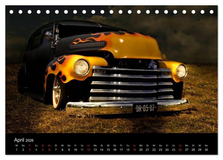 Produktbild: Au&szlig;ergew&ouml;hnliche Autos - Hot Rods (Tischkalender 2026 DIN A5 quer), CALVENDO Monatskalender