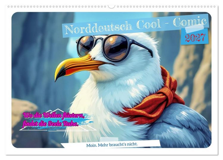 Produktbild: Norddeutsch Cool - Comic (Wandkalender 2027 DIN A2 quer), CALVENDO Monatskalender