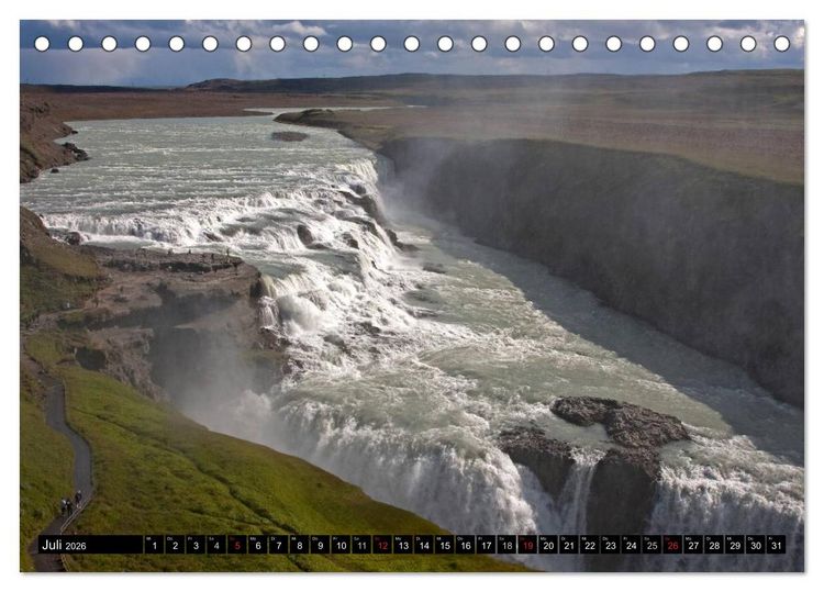 Produktbild: Wasserf&auml;lle Islands (Tischkalender 2026 DIN A5 quer), CALVENDO Monatskalender