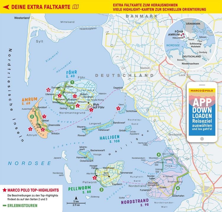 Produktbild: MARCO POLO Reisef&uuml;hrer F&ouml;hr, Amrum, Pellworm, Nordstrand, Halligen
