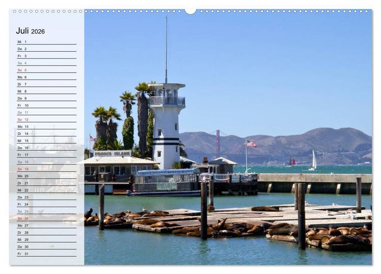 Produktbild: SAN FRANCISCO Traumstadt in Kalifornien (hochwertiger Premium Wandkalender 2026 DIN A2 quer), Kunstdruck in Hochglanz