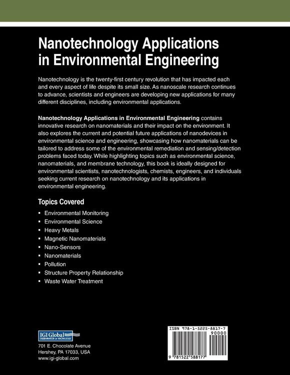 Produktbild: Nanotechnology Applications in Environmental Engineering