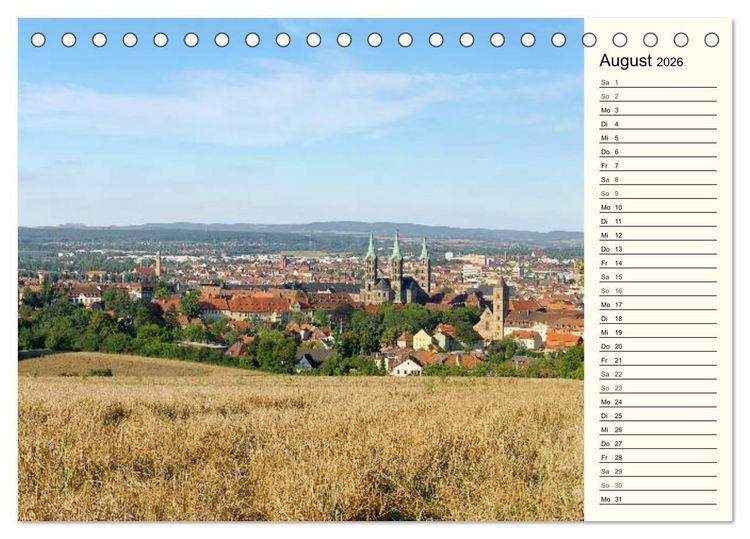 Produktbild: Bamberg und Fr&auml;nkische Schweiz (Tischkalender 2026 DIN A5 quer), CALVENDO Monatskalender