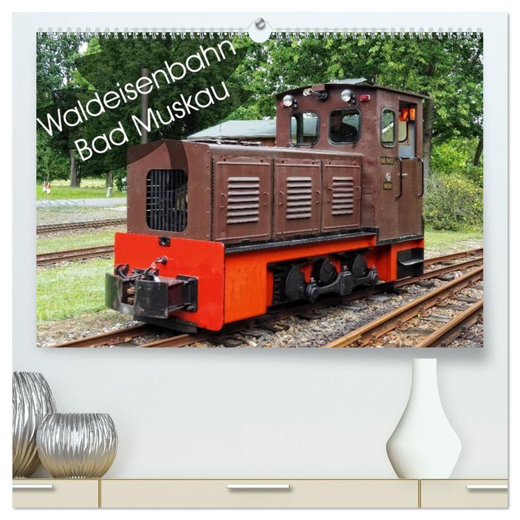 Produktbild: Waldeisenbahn Bad Muskau (hochwertiger Premium Wandkalender 2026 DIN A2 quer), Kunstdruck in Hochglanz