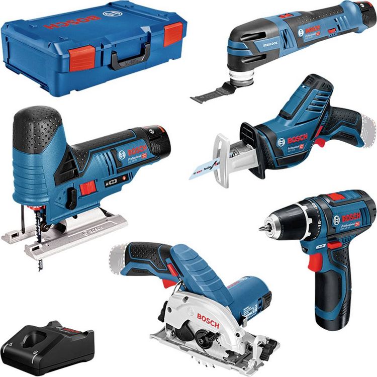Produktbild: Bosch Professional 5 tool KIT + GBA + GAL + XL-Boxx 0615A0017C Werkzeugset Universal 10teilig