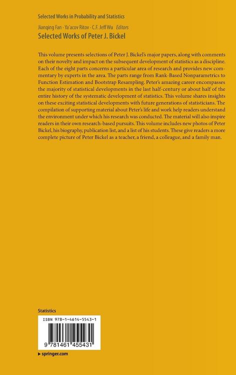 Produktbild: Selected Works of Peter J. Bickel