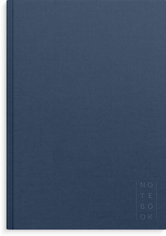 Produktbild: Burde Notizbuch Textil dunkelblau liniert A4