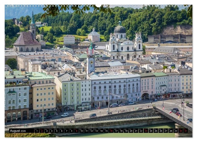Produktbild: SALZBURG Lovely Old Town (High Quality Premium Wall Calendar 2026 DIN A2 landscape),CALVENDO 12 Month Wall Calendar