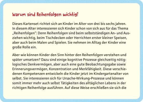 Produktbild: Das kann ich schon - Reihenfolgen erkennen