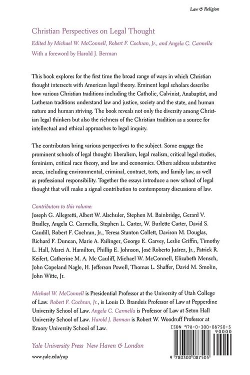 Produktbild: Christian Perspectives on Legal Thought