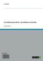 Produktbild: Die Sch&ouml;pfung des Nichts - die Kabbalah und das B&ouml;se
