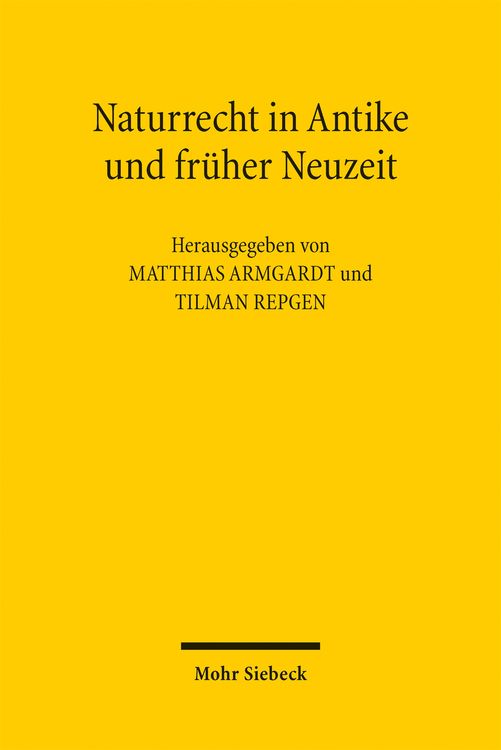 Produktbild: Naturrecht in Antike und fr&uuml;her Neuzeit