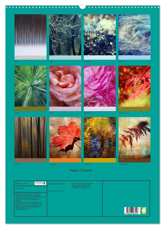 Produktbild: Natur Tr&auml;ume (Wandkalender 2026 DIN A2 hoch), CALVENDO Monatskalender